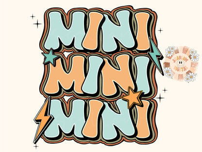 Mini PNG Sublimation Digital Design Download, retro mini png, preppy mini png, boho mini png, png for girls, mommy and me png, mama mini png