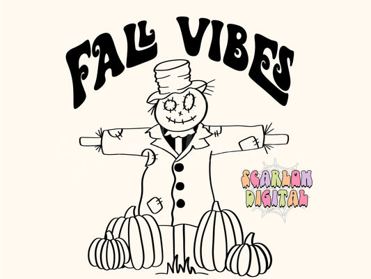 Fall Vibes SVG-Autumn Cricut Cut File Digital Design Download-scarecrow svg, pumpkins svg, boho fall svg, halloween svg, october svg files