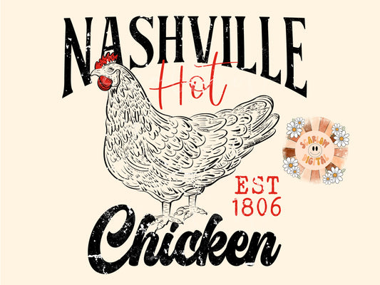Nashville Hot Chicken PNG-Food Sublimation Digital Design Download-funny tshirt png, tshirt designs, chicken png, adult png, simple png file