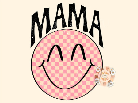 Mama PNG Sublimation Digital Design Download-retro mama, checkered mama, mama mini png, mommy and me png, trendy mama png, mom of girls png
