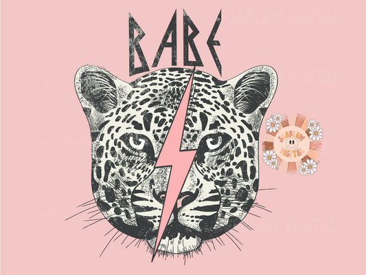 Babe PNG-Snow Leopard Sublimation Digital Design Download-mommy and me png, mama mini png, little girl png, trendy png, grunge girl png file