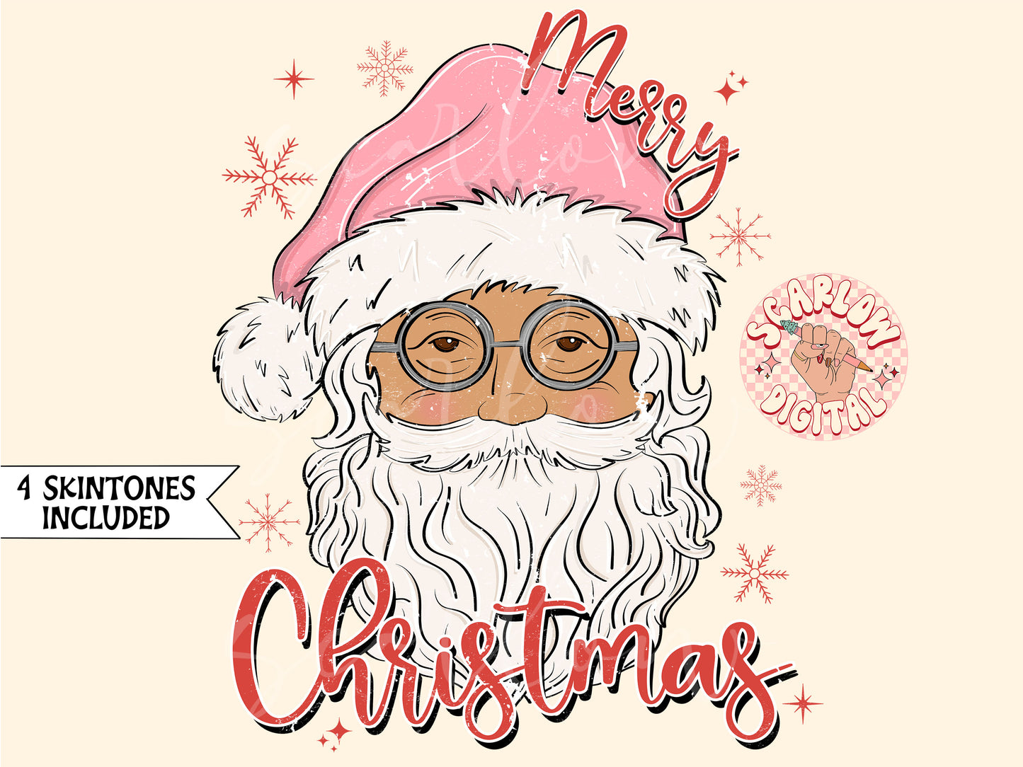 Merry Christmas PNG-Vintage Santa Claus Sublimation Digital Design Download-vintage christmas png, santa png designs, boho christmas png