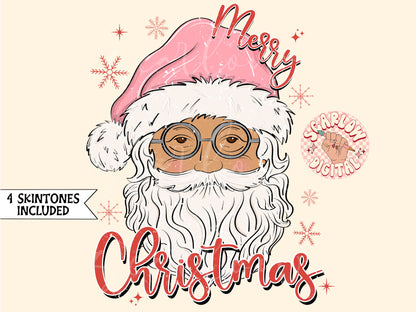 Merry Christmas PNG-Vintage Santa Claus Sublimation Digital Design Download-vintage christmas png, santa png designs, boho christmas png