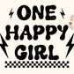 One Happy Girl SVG-Retro Cricut Cut File Digital Design Download-checkered svg, svg for girls, daughter svg, mommy & me svg, retro girl svg