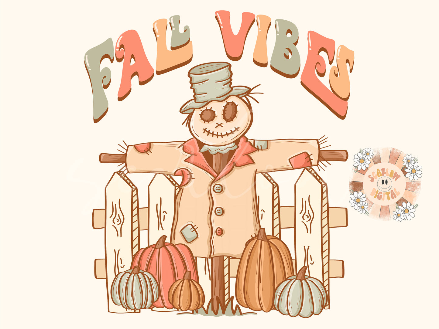 Fall Vibes PNG-Autumn Sublimation Digital Design Download-scarecrow png, pumpkin png, fall season png, boho fall png, halloween png designs