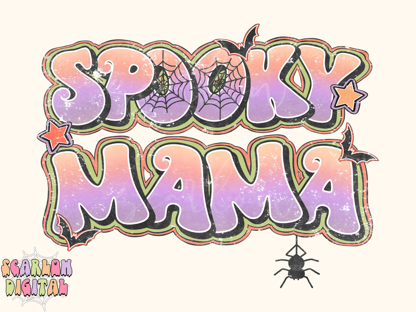 Spooky Mama PNG-Halloween Sublimation Digital Design Download-spooky season png, png for moms, mama png, fall png, trendy png, spider png