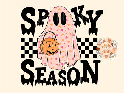 Spooky Season PNG-Halloween Sublimation Digital Design Download-cute ghost png, little girl png, spooky girl png, trendy png, pumpkin png