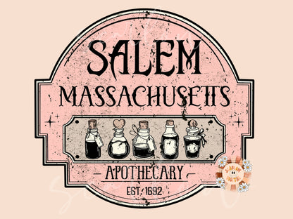 Salem Massachusetts Apothecary PNG-Halloween Sublimation Digital Design Download-witches png, witchcraft png, magic png, spooky png design