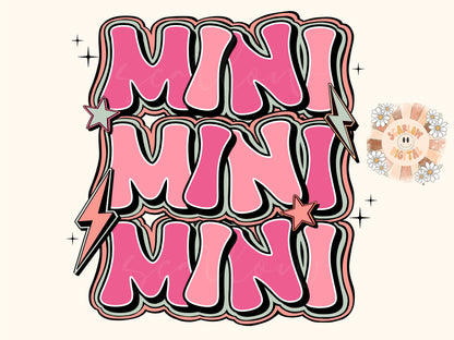 Mini PNG Sublimation Digital Design Download, retro mini png, preppy mini png, boho mini png, png for girls, mommy and me png, mama mini png