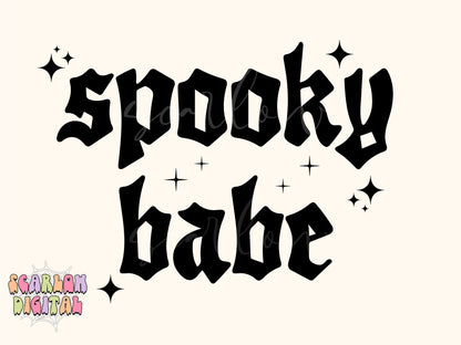 Spooky Babe SVG Cricut Cut File Digital Design Download, spooky season svg, spooky girl svg, little girl svg, halloween svg, fall svg design