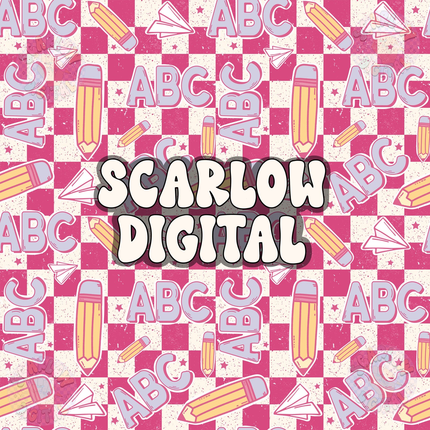 Back to School Seamless Pattern Digital Design Download, girl school seamless, pencil seamless, abc seamless, teacher seamless patterns