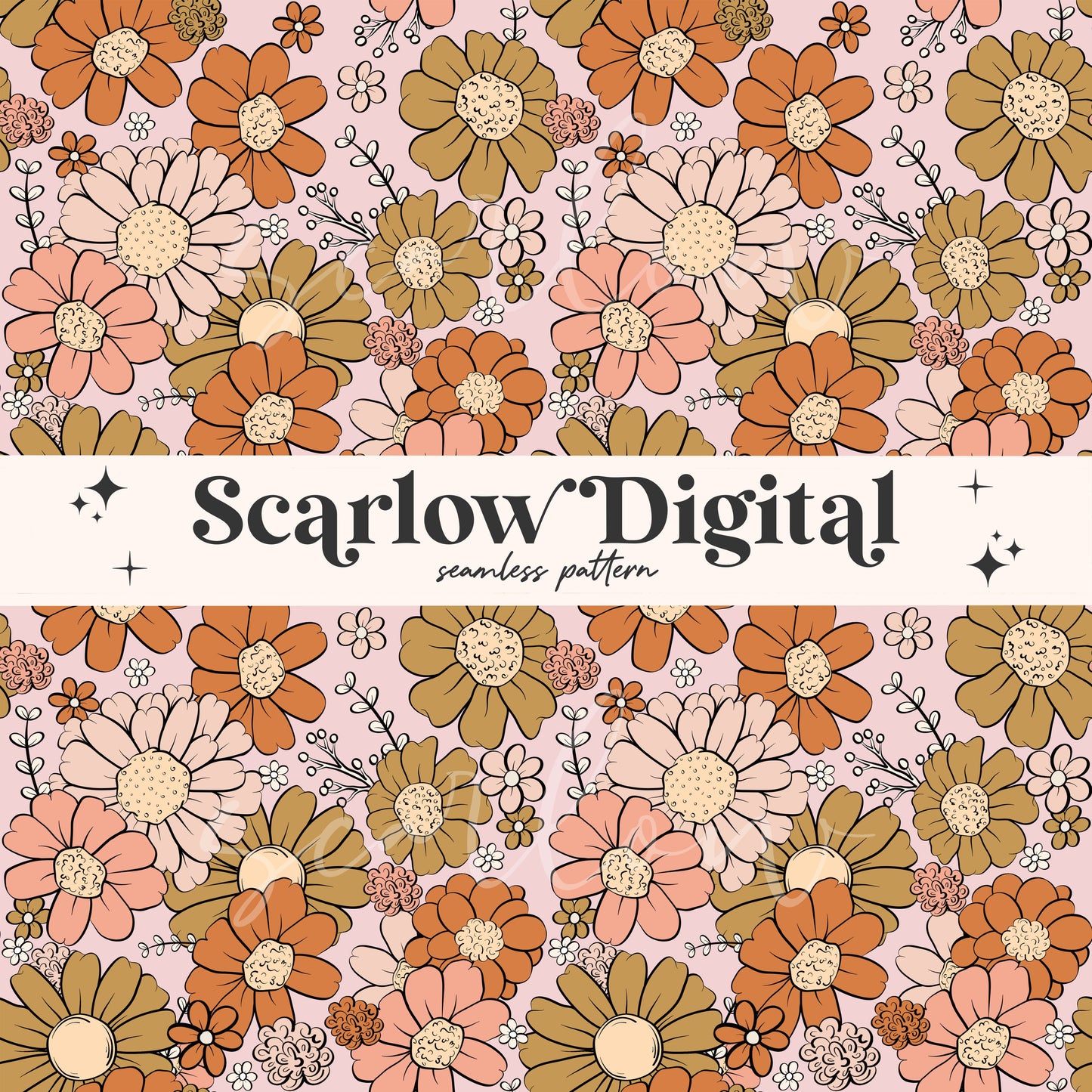 Floral Seamless Pattern Sublimation Digital Design Download, flowers seamless pattern, girl surface pattern, colorful seamless, fun seamless