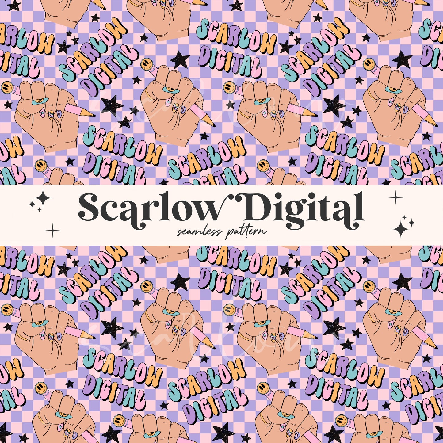 Scarlow Digital Seamless Pattern Sublimation Digital Design Download