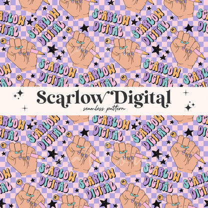 Scarlow Digital Seamless Pattern Sublimation Digital Design Download