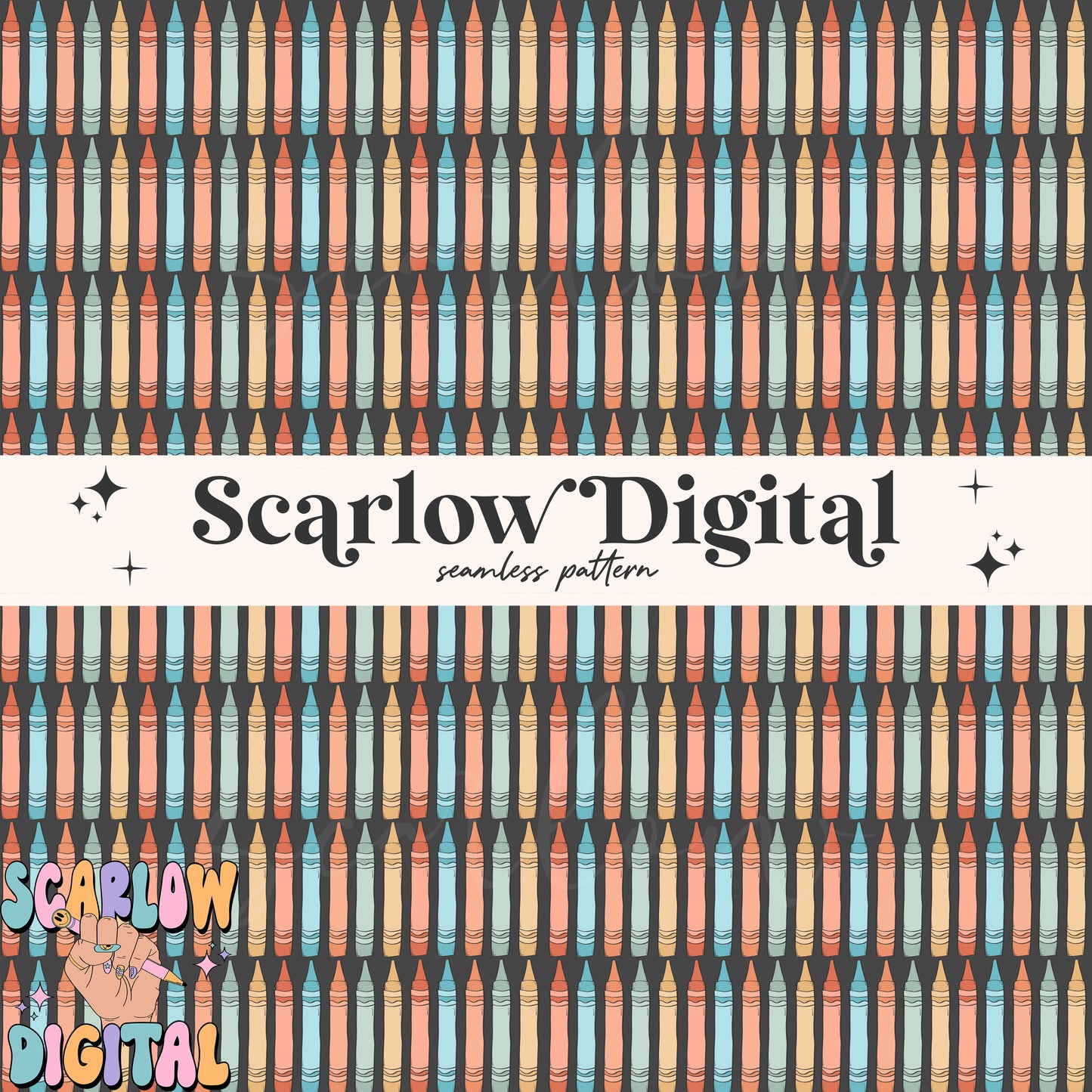 Crayons Seamless Pattern Digital Design Download, back to school digital paper, boy school seamless print, colorful teacher seamless designs