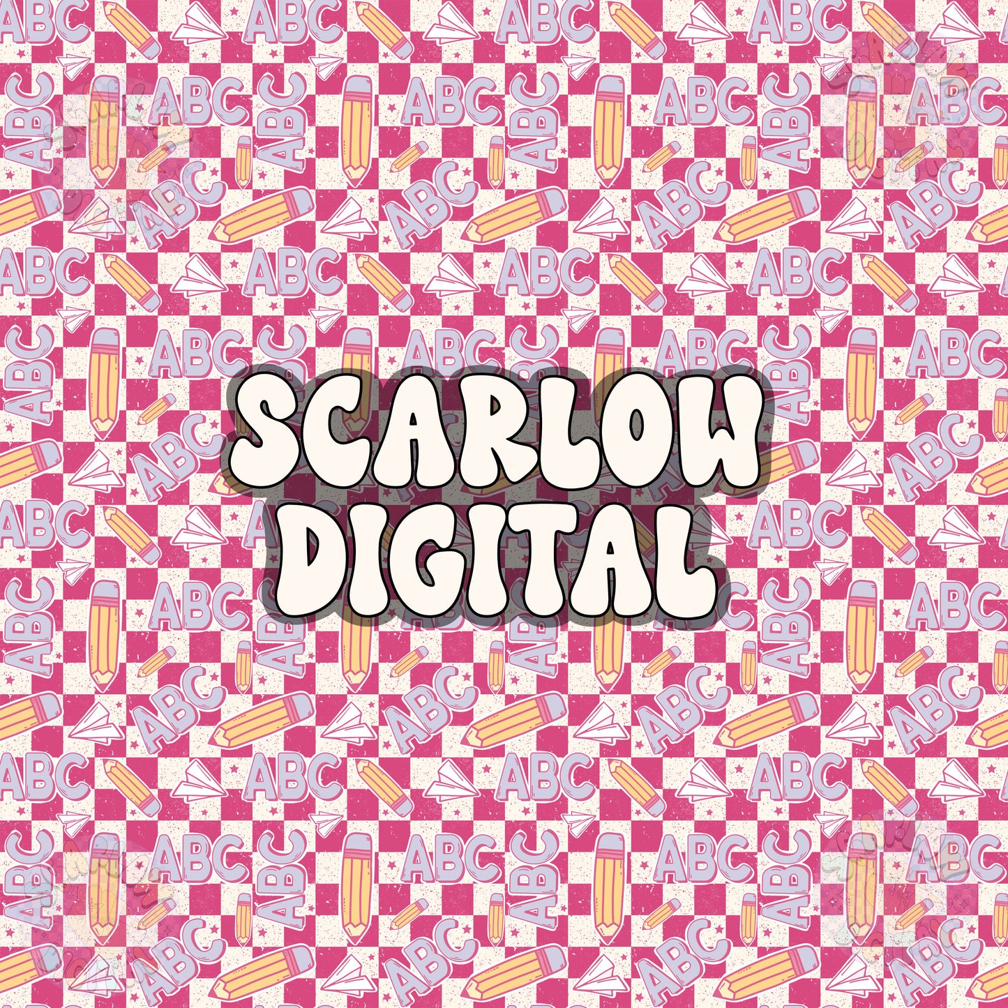 Back to School Seamless Pattern Digital Design Download, girl school seamless, pencil seamless, abc seamless, teacher seamless patterns