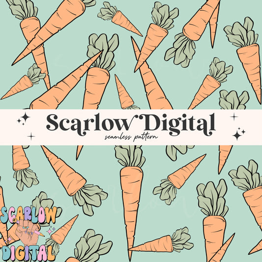 Carrots Seamless Pattern-Easter Sublimation Digital Design Download-boy easter seamless pattern, seamless files for boys, boy easter designs