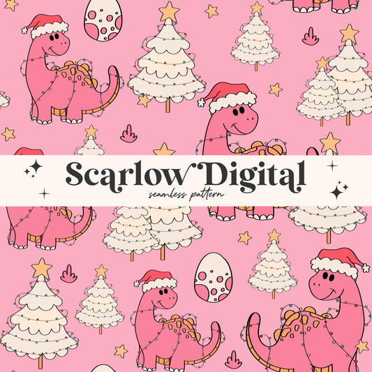 Christmas Dinosaurs Seamless Pattern Sublimation Digital Design Download, boy christmas seamless file, kids christmas seamless patterns