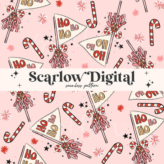 Christmas Flag Seamless Pattern Sublimation Digital Design Download, candy cane seamless pattern, girly christmas seamless pattern design