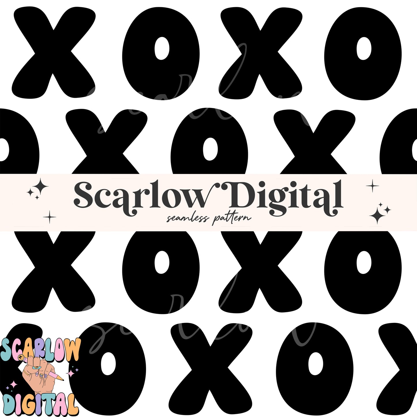 XOXO Seamless Pattern-Valentine's Day Sublimation Digital Design Download-hugs and kisses seamless pattern, boy valentine's seamless pattern