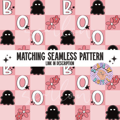 Boo PNG-Halloween Sublimation Digital Design Download-girl halloween png, preppy png, spooky season png, fall png, little girl png designs