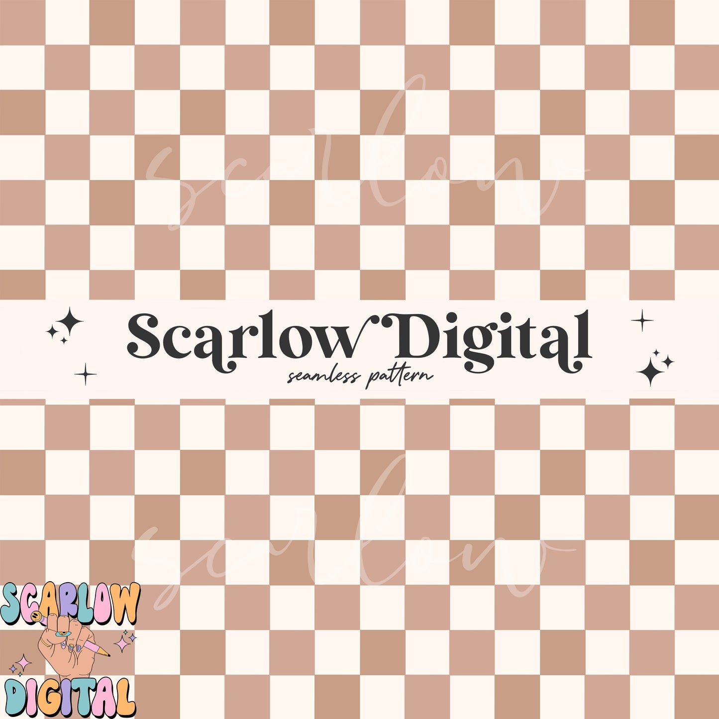 Brown Checkers Seamless Pattern Sublimation Digital Design Download-checkers digital paper, retro seamless pattern, simple seamless pattern