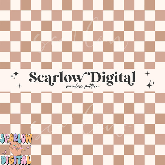 Brown Checkers Seamless Pattern Sublimation Digital Design Download-checkers digital paper, retro seamless pattern, simple seamless pattern