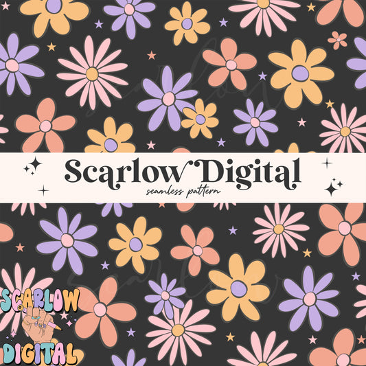 Flowers Seamless Pattern Digital Design Download, trendy seamless paper, floral seamless file, girl digital paper, girl designs, spring png