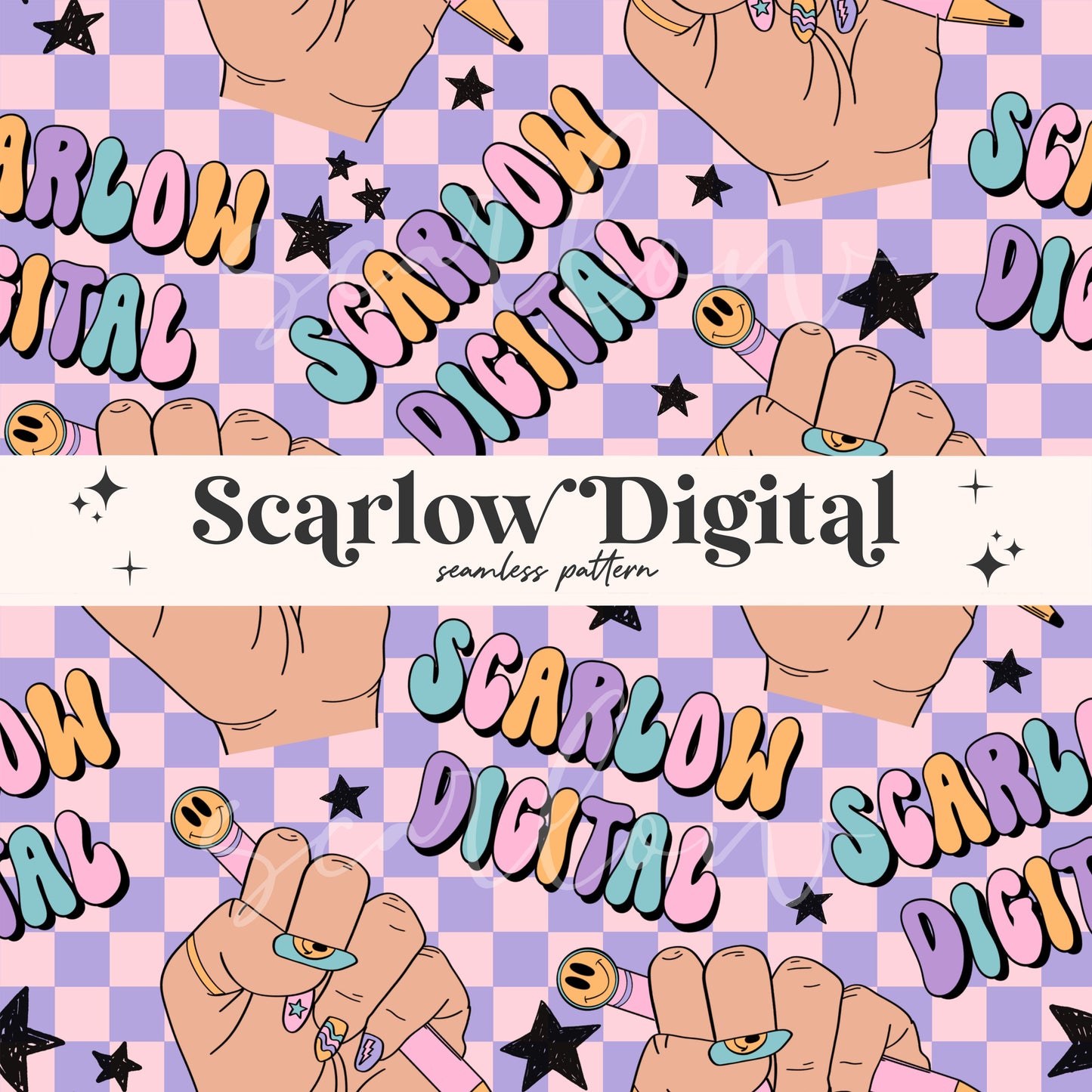 Scarlow Digital Seamless Pattern Sublimation Digital Design Download