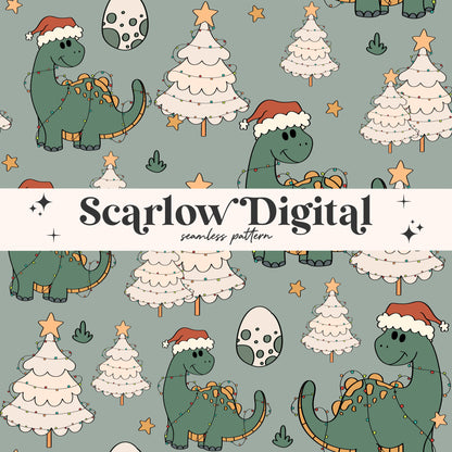 Christmas Dinosaurs Seamless Pattern Sublimation Digital Design Download, boy christmas seamless file, kids christmas seamless patterns