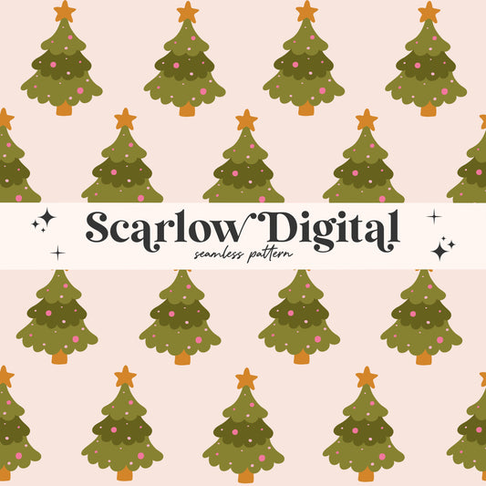 Christmas Trees Seamless Pattern Sublimation Digital Design Download-boho christmas seamless, simple christmas seamless, xmas sublimation