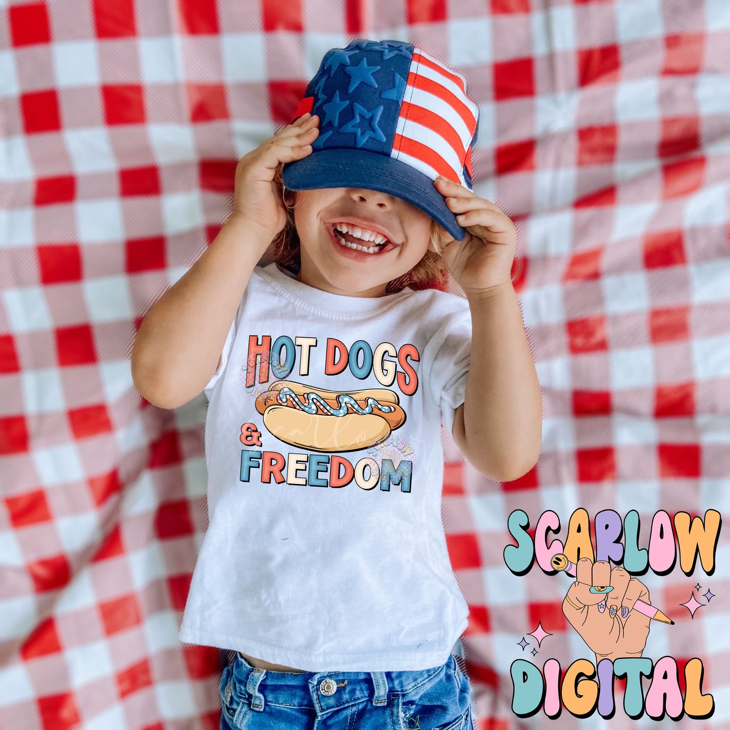 Hot Dogs and Freedom PNG-July 4th Sublimation Digital Design Download-american flag png, summer food png, red white and blue png designs