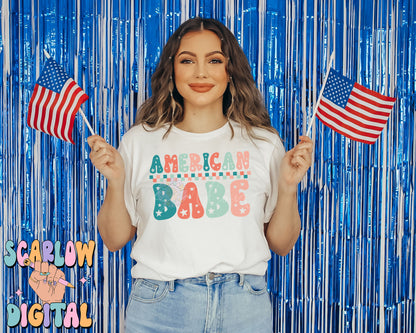 American Babe PNG-Fourth of July Sublimation Digital Design Download-kids fourth png, freedom png, patriotic png, simple july 4th png design