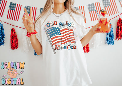 God Bless America PNG-July 4th Sublimation Digital Design Download-patriotic png, american flag png, fourth of july png, proud american png