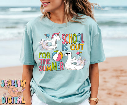 School Is Out For The Summer PNG-Pool Floats Sublimation Digital Design Download-beach ball png, swimming pool png, summertime png designs