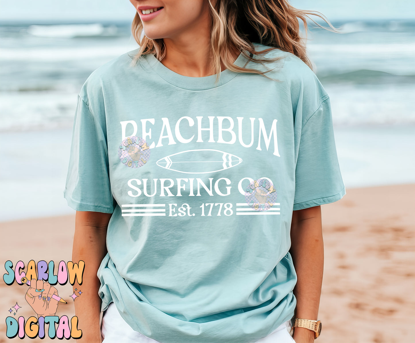 Beach Bum Surfing Co SVG Summer Cricut Cut File Digital Design Download-surfing svg, beach svg, ocean svg, svg for summer, unisex summer svg