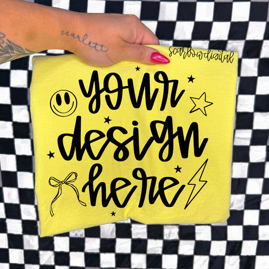 Comfort Colors Neon Lemon Tshirt Mockup