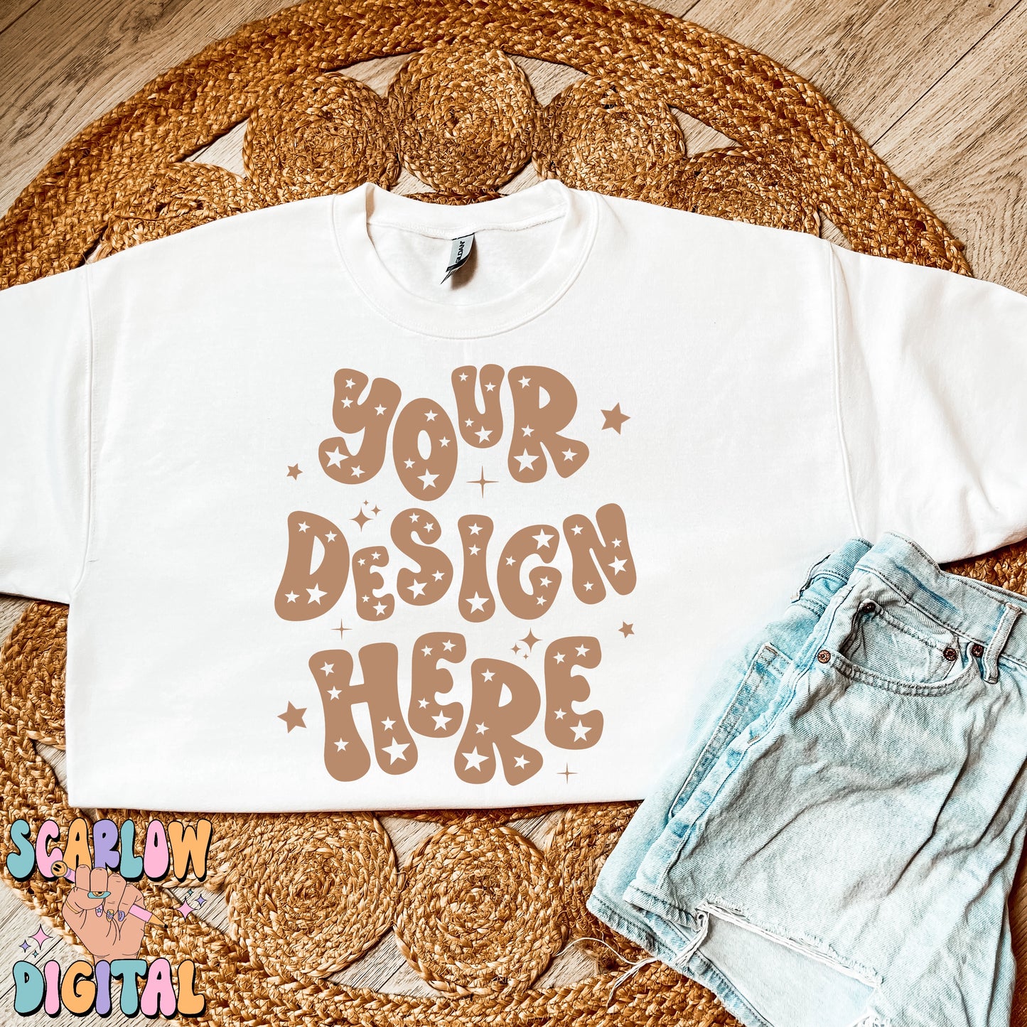 Comfort Colors Ivory Tshirt Mockup