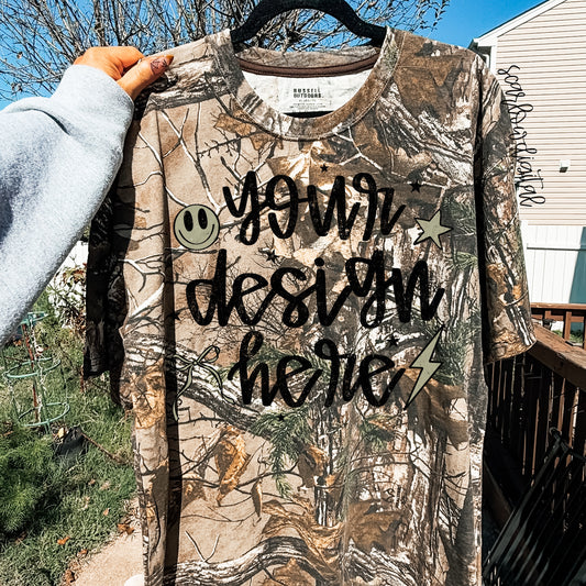 Russell Outdoors Camo Tshirt Mockup