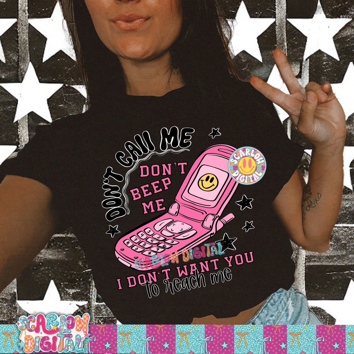 Don't Call Me Don't Beep Me I Don't Want You to Reach me PNG Digital Design