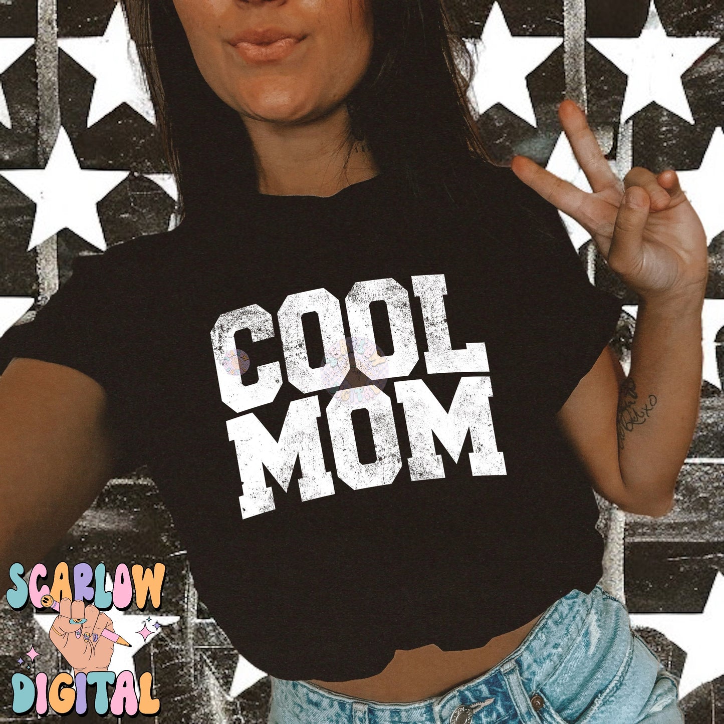 Cool Mom PNG Digital Design