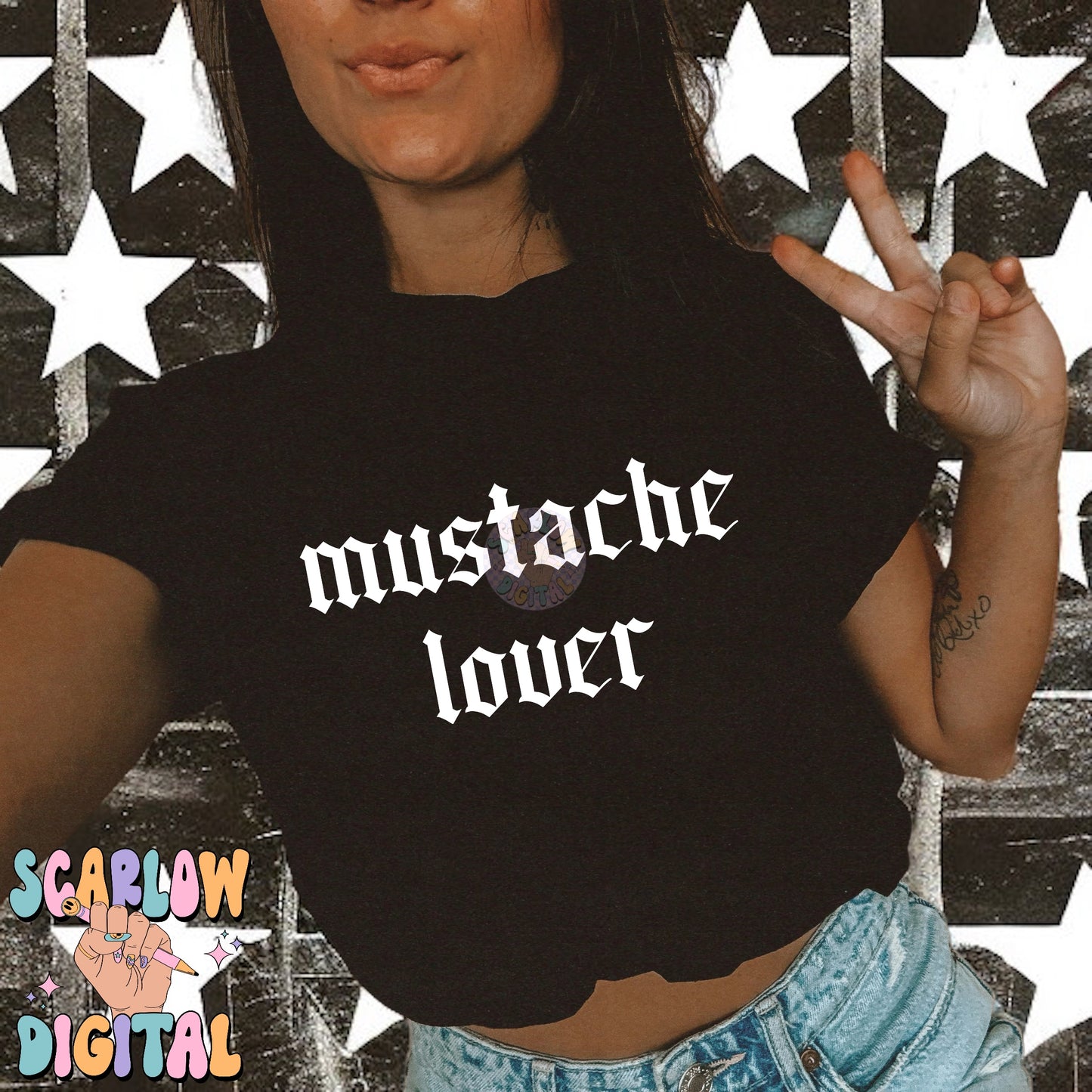 Mustache Lover PNG Digital Design