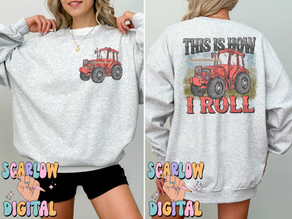 This is How I Roll Front and Back PNG Bundle Digital Design