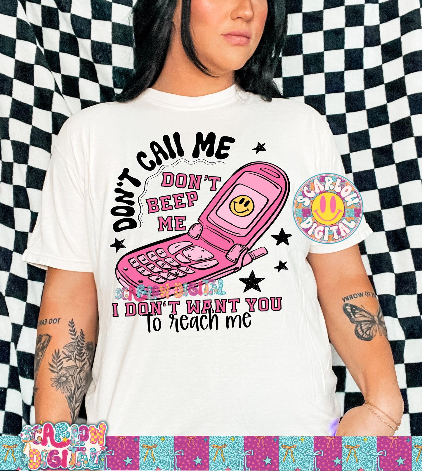Don't Call Me Don't Beep Me I Don't Want You to Reach me PNG Digital Design