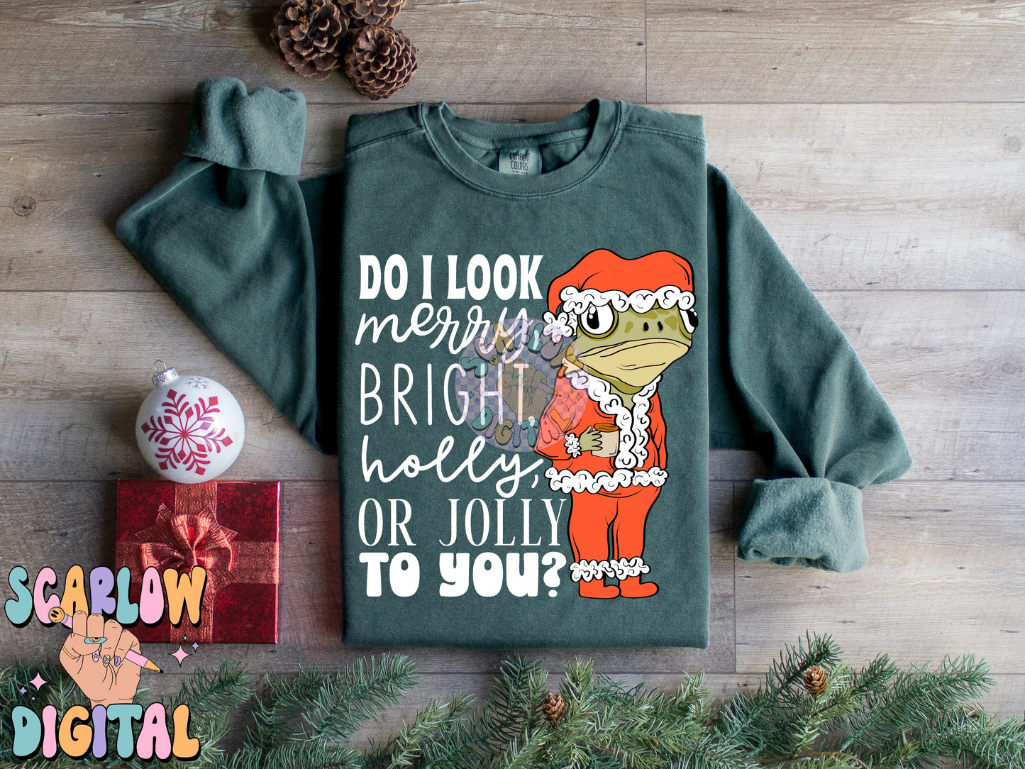 Do I look Merry to you PNG Digital Design Download, frog png, santa claus png, snarky christmas designs, christmas png, happy holidays png