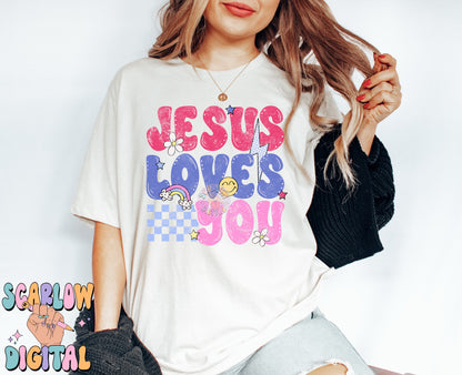 Jesus Loves You PNG Digital Design