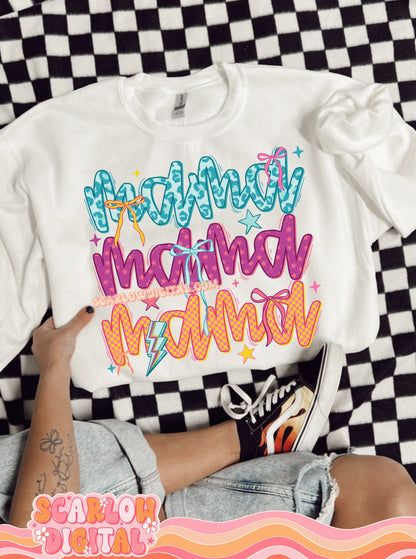 Retro Mama PNG Digital Design