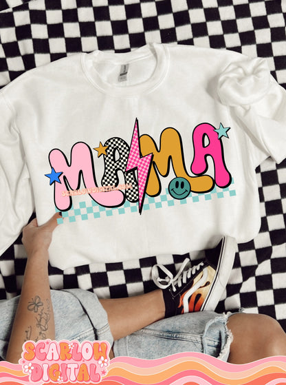 Retro Mama PNG Digital Design