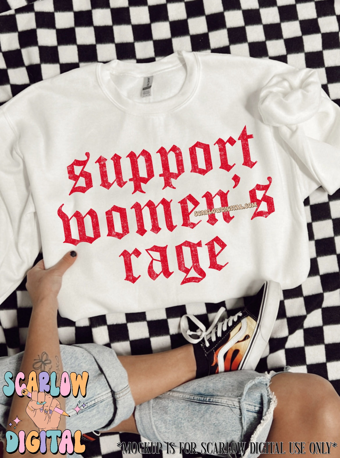 Support Women's Rage PNG Digital Design