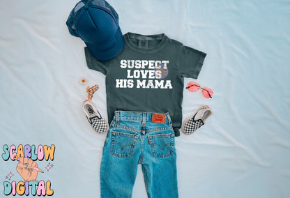 Suspect Loves His Mama PNG Digital Design